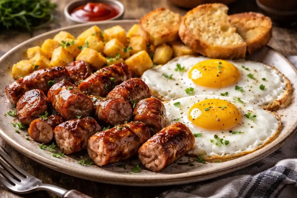 longaniza frita con huevos